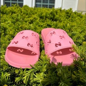 Gucci Pink Slides